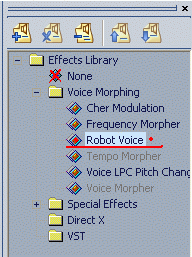 Select the effect Robot Voice