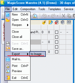 Export a score list