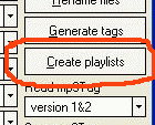 Button Create playlists